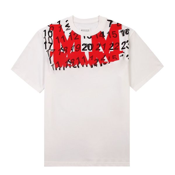 

23ss new woman men's t-shirts high end classic letter number printed tee simple summer limited beach breathable street fashion casual s, White;black