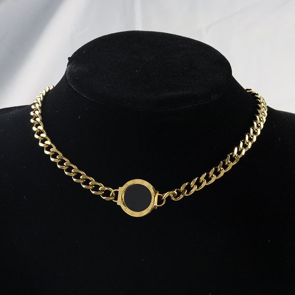 

designer necklaces cuban choker necklace collares punk vintage chunky thick link chain for women new year jewelry accessories heart necklace, Silver