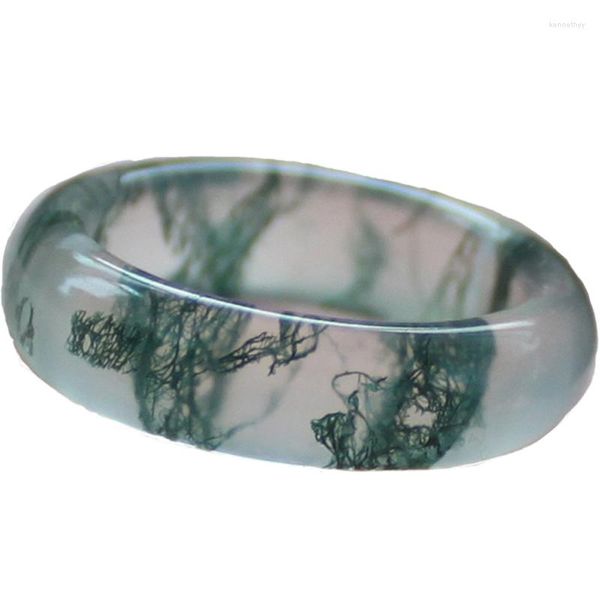 

cluster rings moss agate ring natural gemstone jewelry for women man gift wholesale, Golden;silver