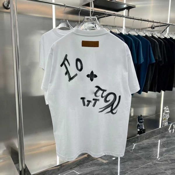 

luxury brand men's t shirt cotton short sleeve tshirt mens women sweatshirts designer mens clothing crew neck t-shirt letter print over, White;black