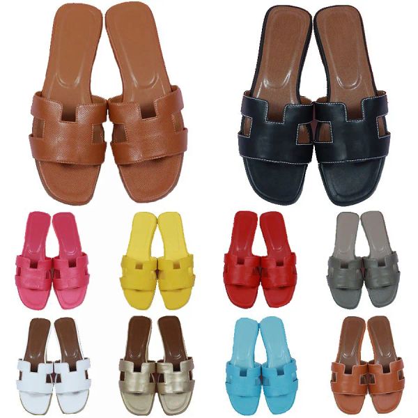 

luxury flat sandals multi color slipper classic patterns and colors shoal leisure indoor complete set of accessories slides designer res fyv, Black