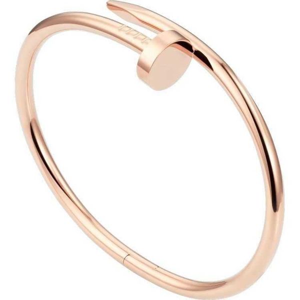 

designer new au750 bracelet women's summer light luxury crowd 18k rose gold nail opening fashion platinum net red tide 0t41, Black