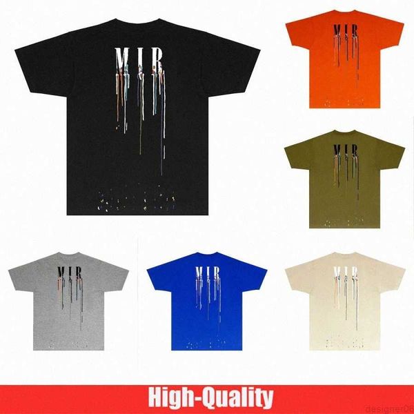 

designer tshirt men t shirt limited edition couples tees street wear summer fashion brand shirt splash-ink letter print short sleeve casual, White;black