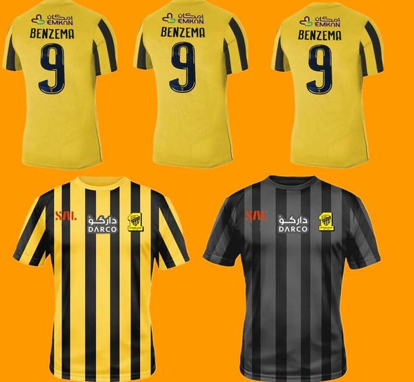 

benzema kante 22 23 al ittihad soccer jerseys hamdallah romarinho #90 camara #70 2023 home third jerseys costa #17 coronado #10 hegazy men s, Black;yellow