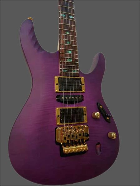 

ultra thin matte purple electric guitar, custom support, ing