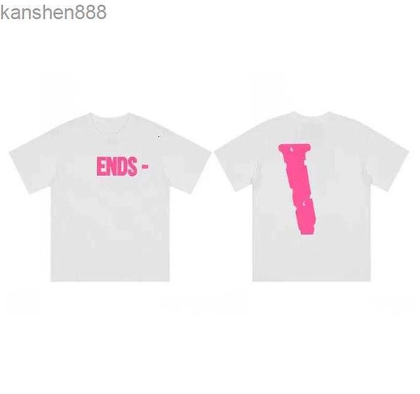 

mens t-shirts designer tee tide brand casual women mens summer back big v natural color t-shirt letter pattern printing tshirt sports loose, White;black