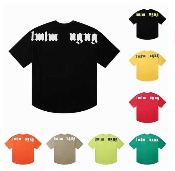 

614smen's t-shirts mens women designers t shirt fashion men plam tee casual t-shirts man clothing street designer shorts sleeve clothes, White;black