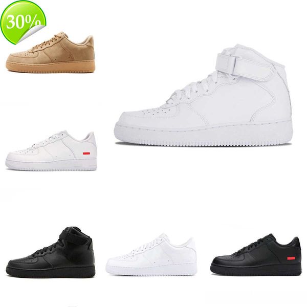 

r classic running shoes forces outdoor men af1 low airforce air''forces 1 white classic 1 07 airs high skateboard shoes one women, Black
