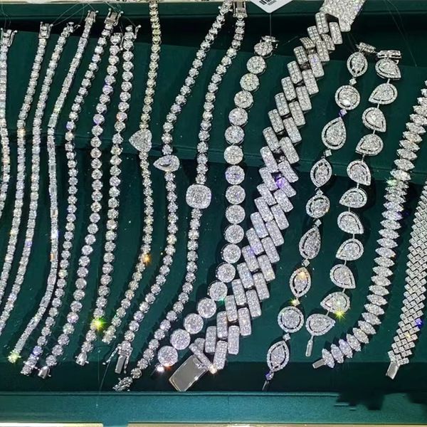 

moissanite mosang stone diamond designer jewelry bracelet designer bracelet bracelets designer for women jewelry customization contact us d1, White