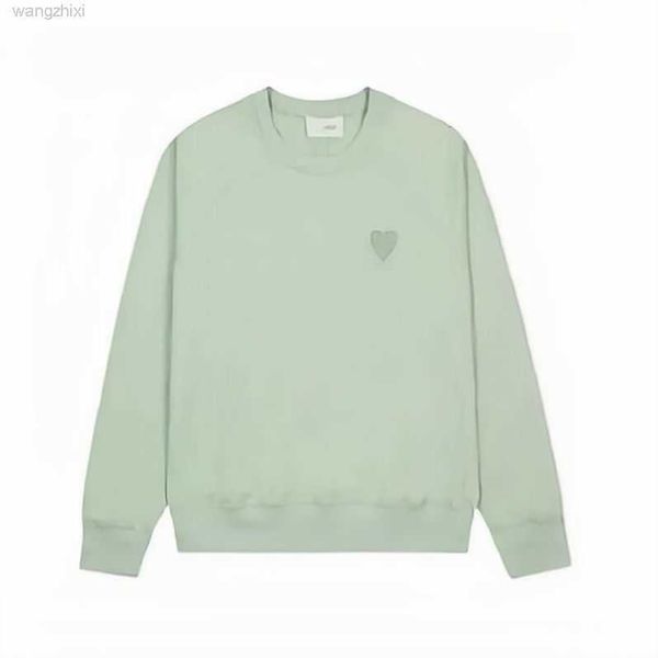 

hoodie male and female designers amis paris hooded highs quality sweater embroidered red love 2023ss spring round neck jumper couple sweatsh, Black