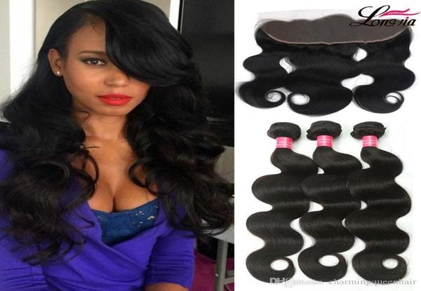 

puvian body wave with frontal closure peruvian virgin human hair 3 bundles with 13x4 lace closure peruvian virgin body wave3533877, Black