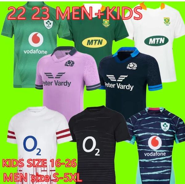 

2023new ireland rugby jersey sweatshirt 22 23 scotland english south englands uk african home away men and kids kit alternate africa rugby s, Black;gray