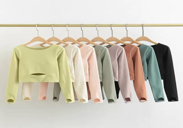 

yoga clothing with chest pad women039s quickdrying short fitness clothing tightfitting autumn and winter sports lon3885051