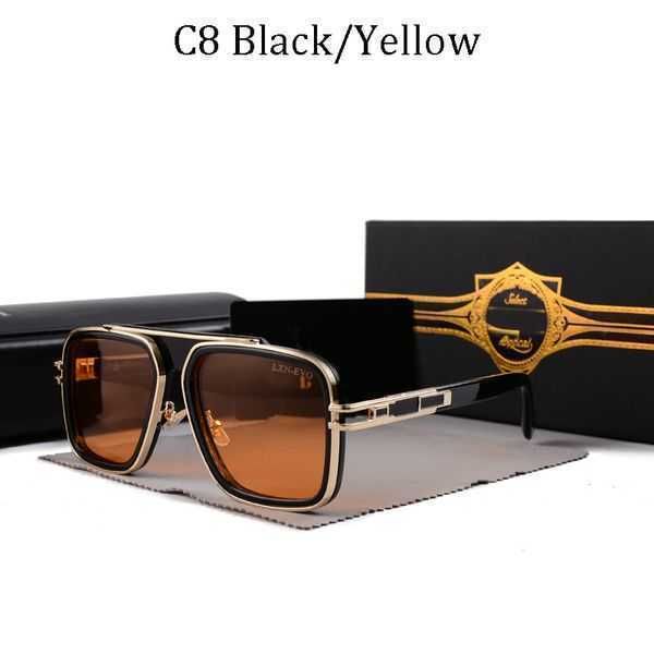 

2023 men vintage pilot dita sunglasses square women's sun glasses fashion designer shades luxury golden frame sunglasses uv400 gradient, White;black