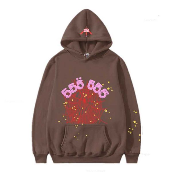 

men's hoodies sweatshirts sp5der 555555 hoodie pria wanita 1 1 kualitas hip hop web puff cetak tinggi malaikat preman muda laba-laba ka, Black