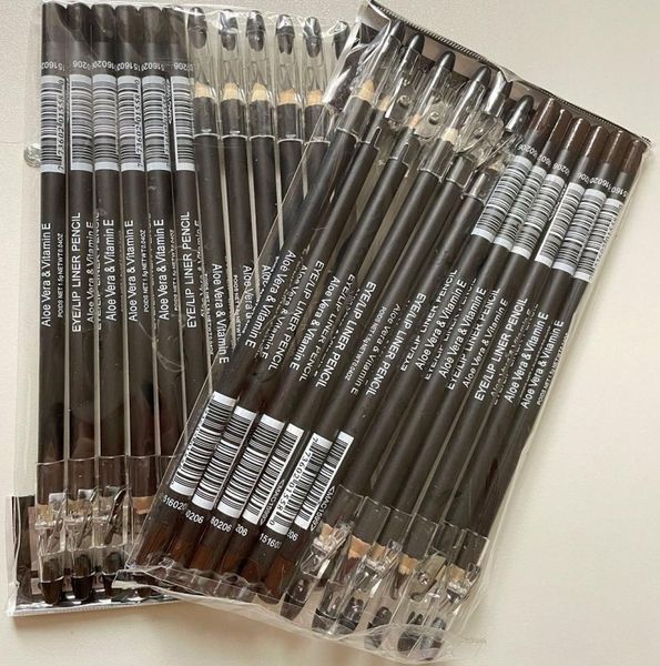 

eye makeup eyelip liner pencil with sharpener aloe vera vitamin e black brown eyebrow eyeliner5975028