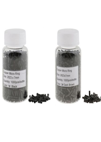 

lot 2000 pieces copper micro ring links tubes crimp bead for hair extensions5856207