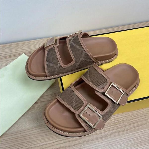 

polo designer men women rubber soles sandals canvas slides double strap flat buckle slippers mule shoes leather bottom beach slides sum ghwd, White;black