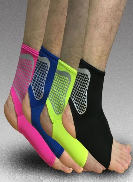

1 pair sport ankle support elastic high protect sports ankle equipment safety running basketball ankle brace support 7923577, Blue;black