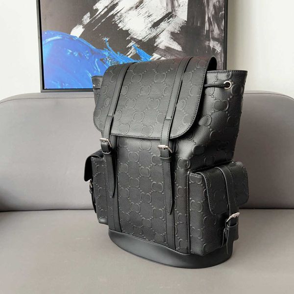 

designer shoulder bag high-end leather print men's and women's universal casual large capacity computer student backpack outdoor t