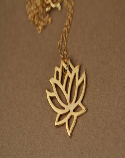 

trendy big lotus pendant floral style of plants women039s neclaces1455895, Silver
