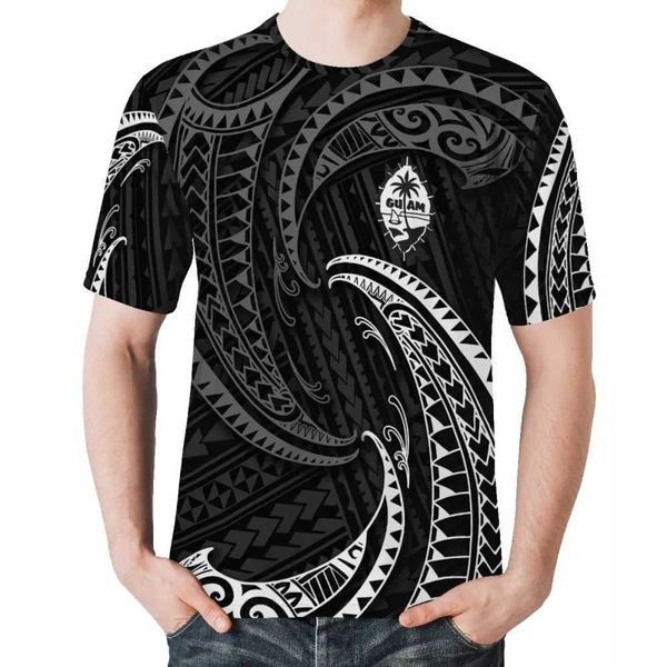 

hawaii style guam image designs polynesian traditional tribal tattoo designs fashion black-white t-shirt for men cheap, White;black