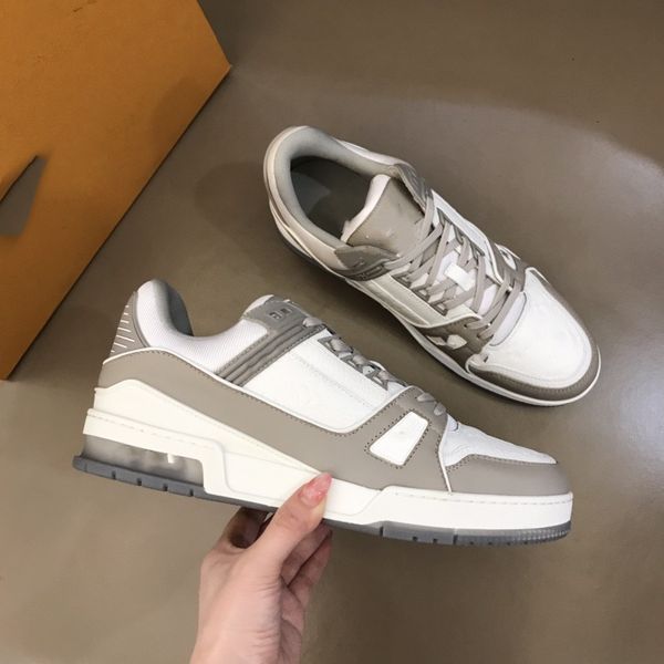 

2023 leather platform oversized sole sneakers white black mens luxury velvet suede air cushion flat heel casual dress shoes size38-45 rda013