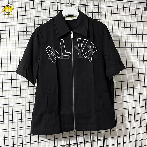 

shirts print fashion casual men woman summer cotton lapel zipper, White;black
