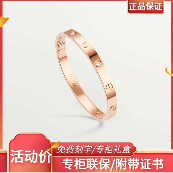 

selling funds love series bracelet 18k gold plated with diamond rose non fading classic gift for girlfriend and friend, Black