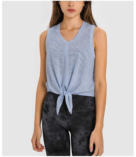 

l-109 yoga womens clothing yoga tank gym sports jacquard fabric crop outdoor jogging fitness breathable leisure vest shirt