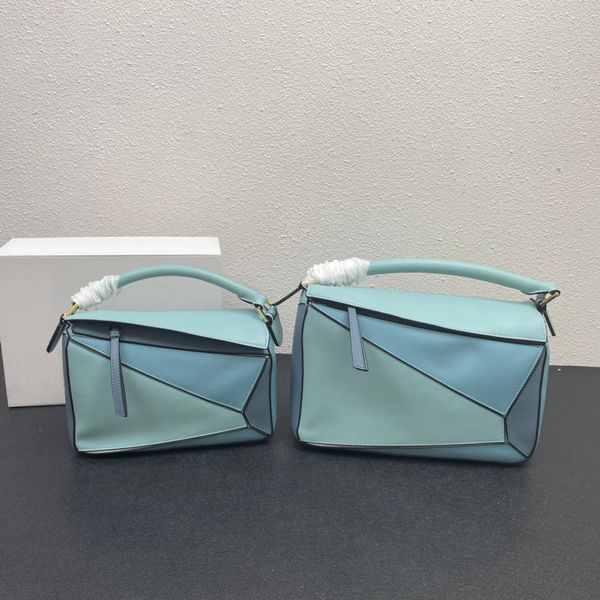 

ladies designer handbag puzzle bag color matching cow leather vintage shoulder bag fashion crossbody bag luxury tote bag new