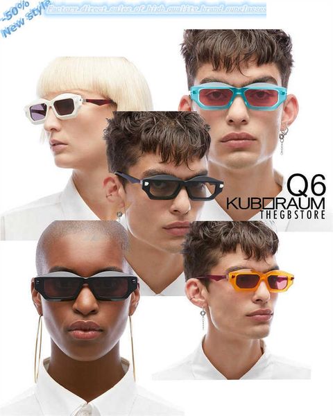 

luxury brands design vintage polarized sunglasses uv400 2023 new kuboraum sunglass for men and women q6 shades fashion, White;black
