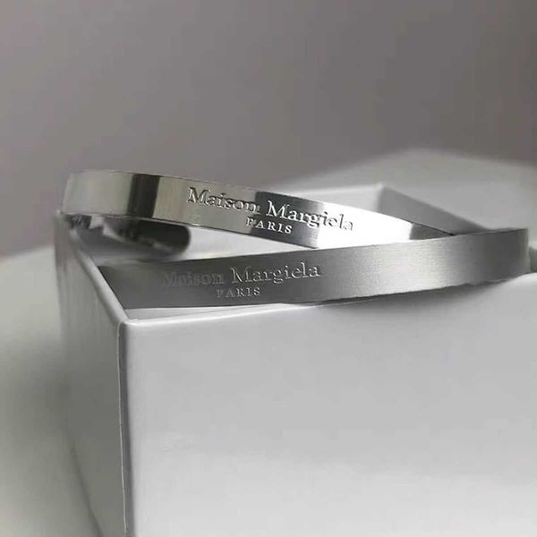 

bangle margie style magilla letter couple titanium steel open bracelet, Black