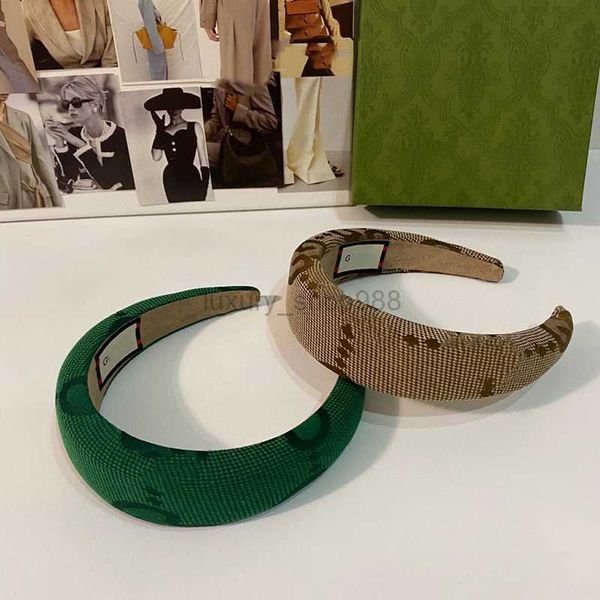 

with box luxury g-letter women headbands green khaki color hair hoops for braids brand eu us women's christmas gift hairjewelry headban, Silver
