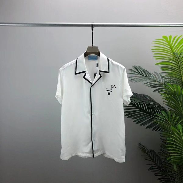 

men designer shirts summer shoort sleeve casual shirts fashion loose polos beach style breathable tshirts tees clothing -3xl q39, White;black