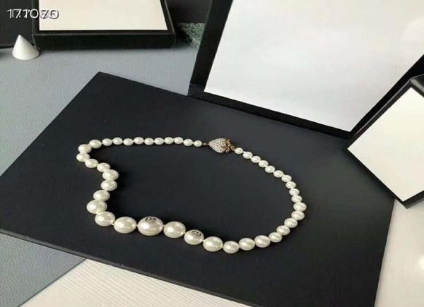 

2020 new fashion pearl lady necklace elegant012345674123184, Slivery;golden