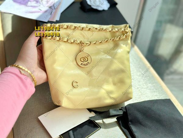 

23p mini 22bag gold coin letter black gold/silver chicken yellow chain diagonal cross portable bin bag