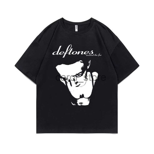 

men's t-shirts limited edition deftones tshirt around the fur t-shirt adrenaline t shirt white pony deftones merch chino moreno diamond, White;black