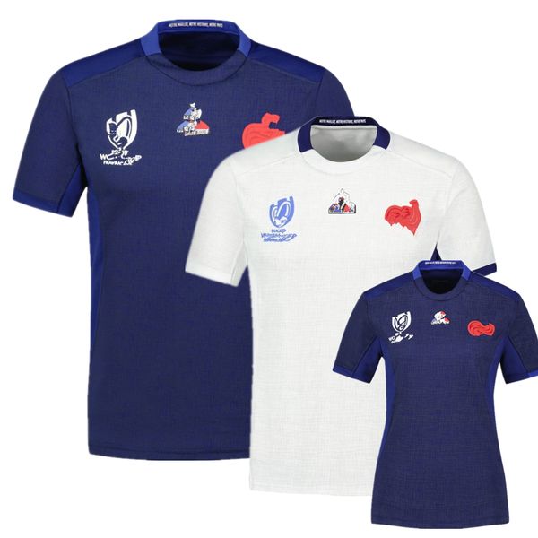 

france kids woman rugby jersey 2023 man home children rugby shirt children's suit jerseys youth t-shirt custom name and number, White;black
