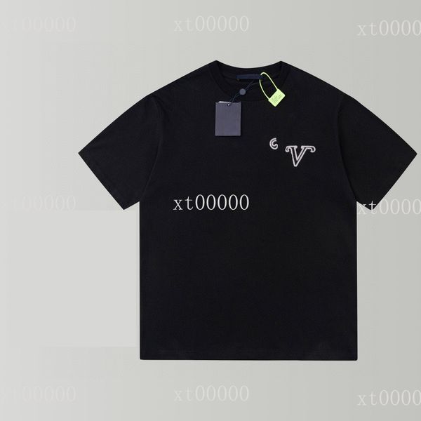 

23ss designer letter printed t shirts tee sweatshirt fashion high street short sleeves summer casual t-shirt breathable men women crew neck, Black;brown