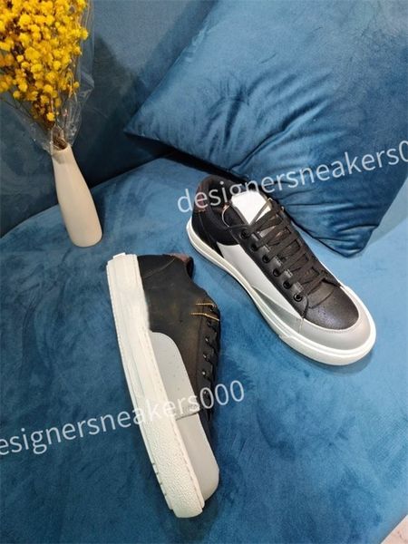 

2023 luxurys designers sneaker casual shoe white black leather womens mens high-quality flat lace up trainers sneakers size 35-46