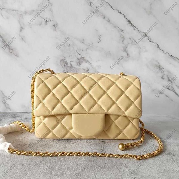 

high beauty mini golden ball bag women's crossbody small body bag diamond grid chain square fat man fashion wear