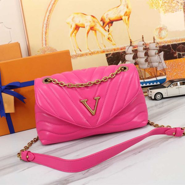 

evening dress wave chain bag fashion classic women leather one-shoulder cross bags luxury designer handbag messenger wallet m58550 m58549 m5