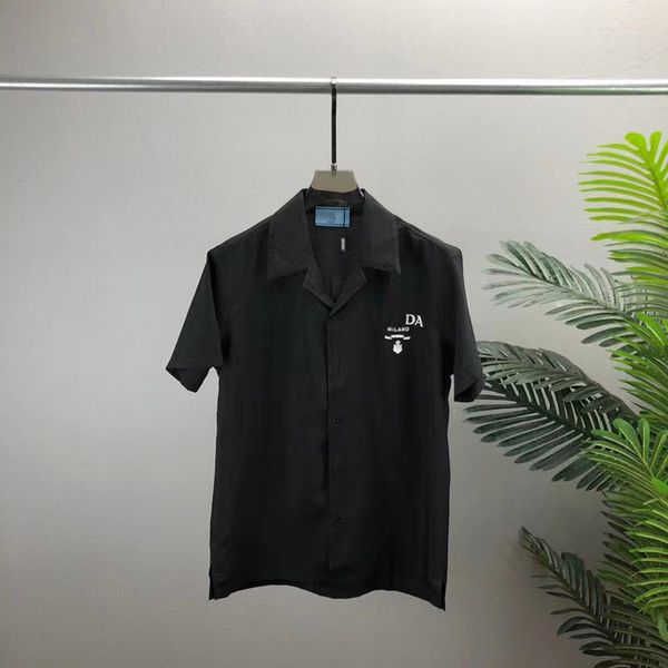 

men designer shirts summer shoort sleeve casual shirts fashion loose polos beach style breathable tshirts tees clothing -3xl q40, White;black
