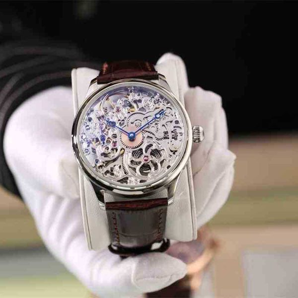 

designer iwc pilot watch 6vpw 1 mechanical automatic wristwatch and women's business hollow carved all-match movement fashion, Slivery;golden