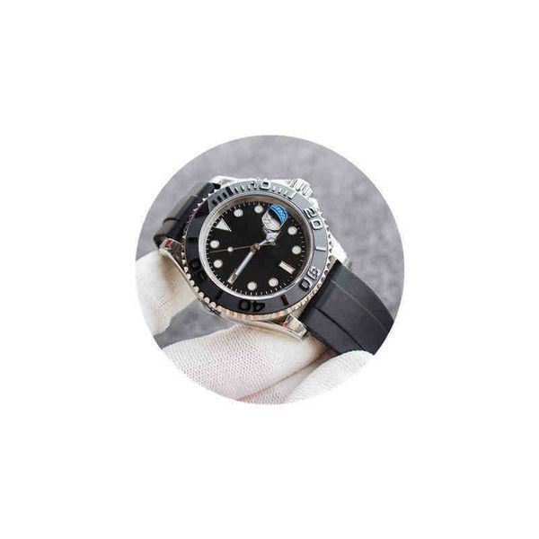 

designer men watches yachtmaster mechanical movement wrist watch fashion charming three pin calendar simple and generous luminous tape style, Slivery;golden