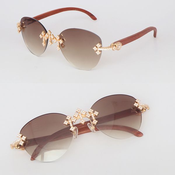 

moissanite diamond set rimless sunglasses womans big stones diamond wooden sun glasses 8200757 limited edition wood sunglasses men woman new, White;black