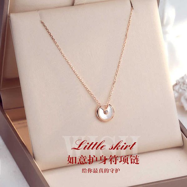 

high-quality talisman necklace women sterling silver clavicle chain luxury niche design 2023 new gift for girlfriend