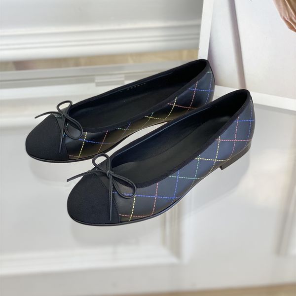 

spring autumn women casual shoes genuine leather genuine leather ballet flats butterfly-knot low heels plaid women loafers 2023, Black;white