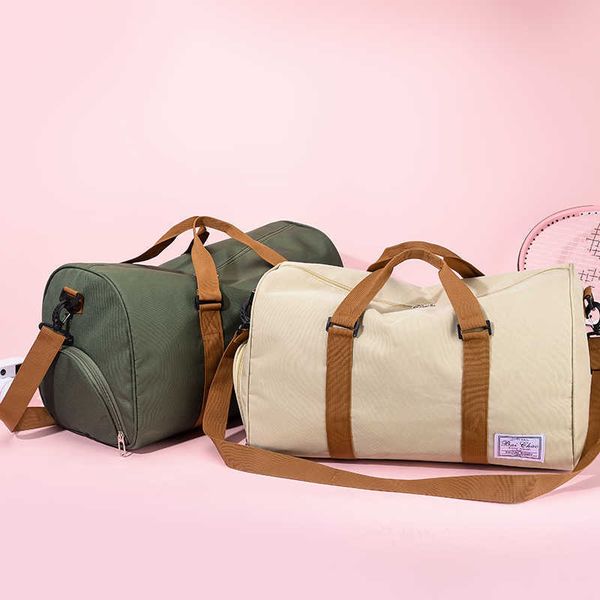 

new canvas travel bag large capacity sports fitness bag fashion portable short-distance travel light luggage bag